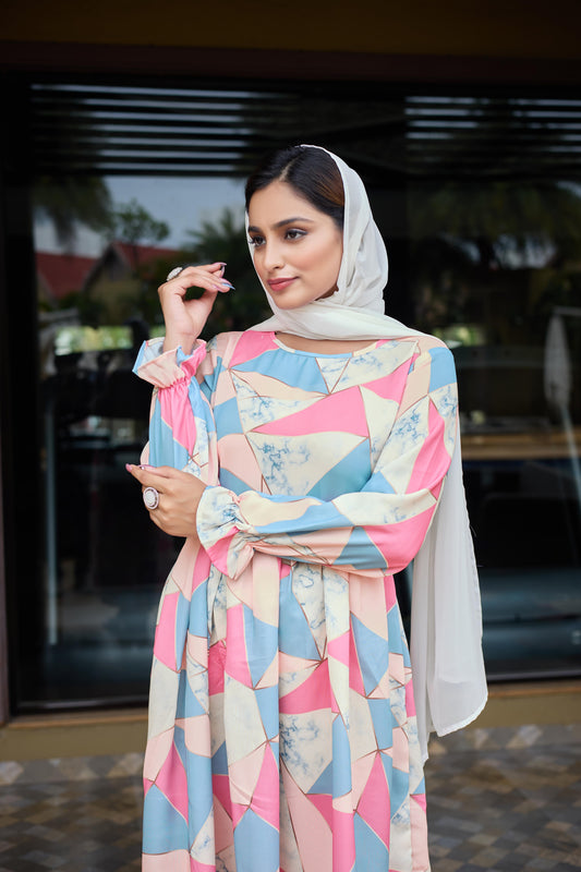 NIDA PRINT ABAYA FOR GIRL'S OR WOMEN