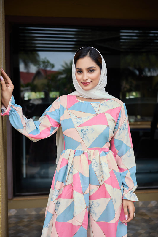 NIDA PRINT ABAYA FOR GIRL'S OR WOMEN