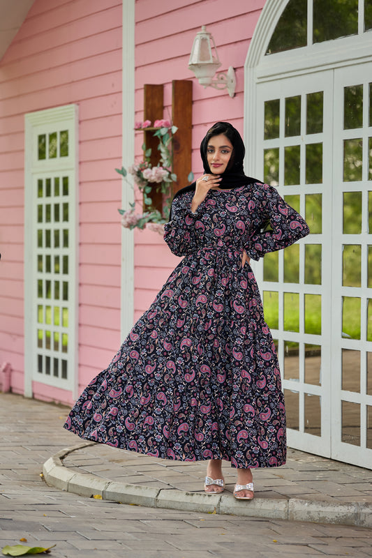 Abaya Dress Made with Crepe Fabric for Women and Girl's Abaya