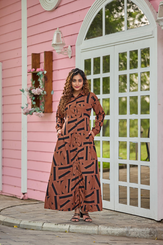 SARINKU Abaya Crepe Fabric Full Sleeve Length Stylish Abaya Dress for Women & Girl's