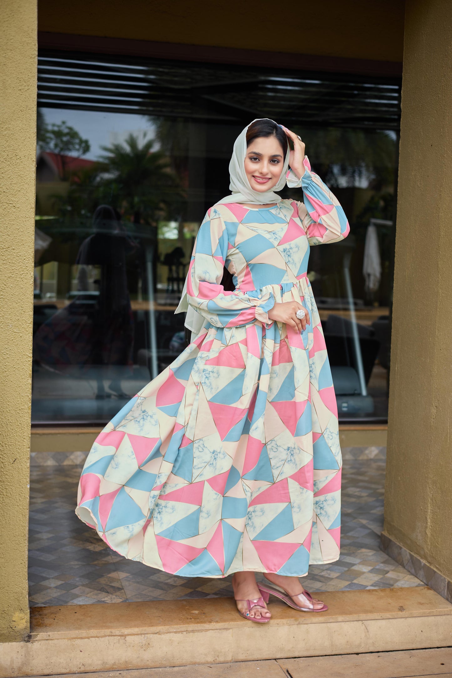NIDA PRINT ABAYA FOR GIRL'S OR WOMEN