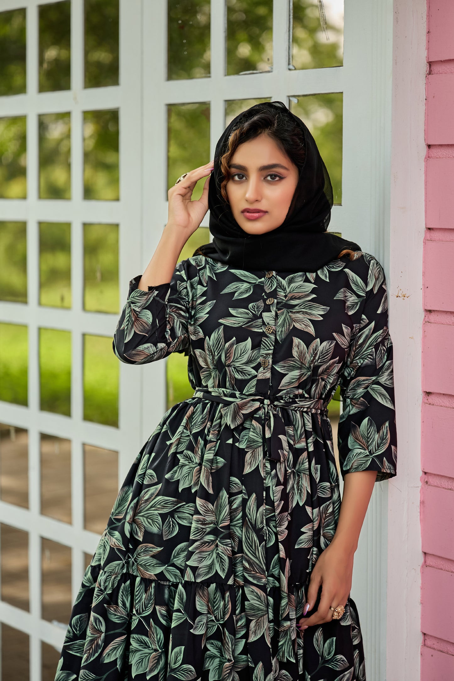 SARINKU Abaya Crepe Fabric Full Sleeve Length Stylish Abaya Dress for Women for Girl's