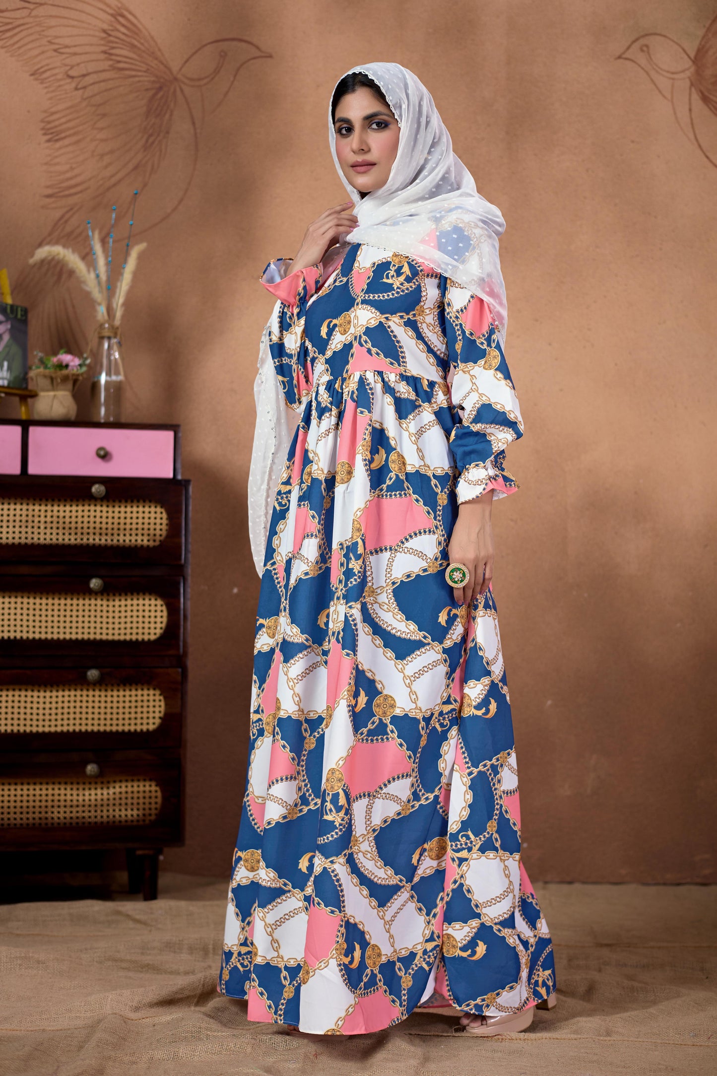 SARINKU Nida Abaya  without Hijab Multicolor