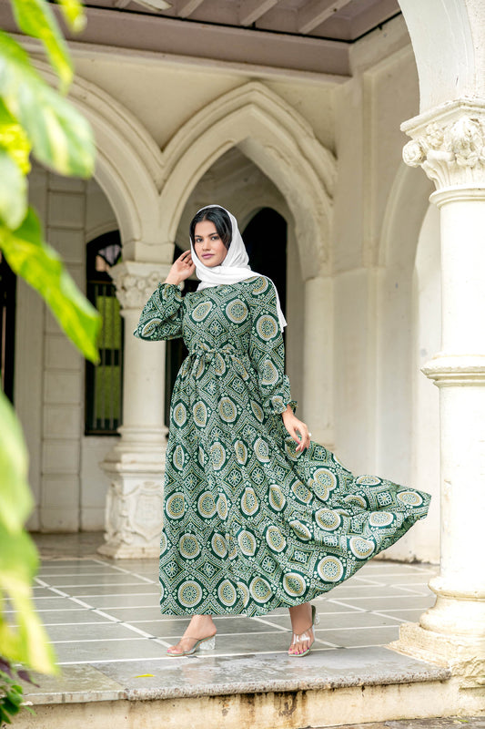 Abaya Crepe Fabric Full Sleeve Length Stylish Abaya Dress for Women for Girl's