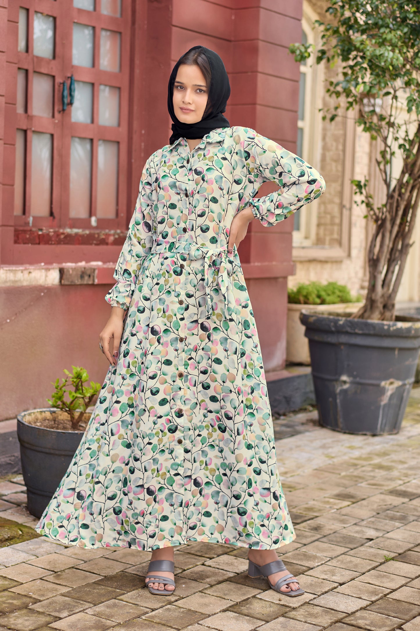 NEW DESIGN FANCY ABAYA FRONT OPEN ABAYA