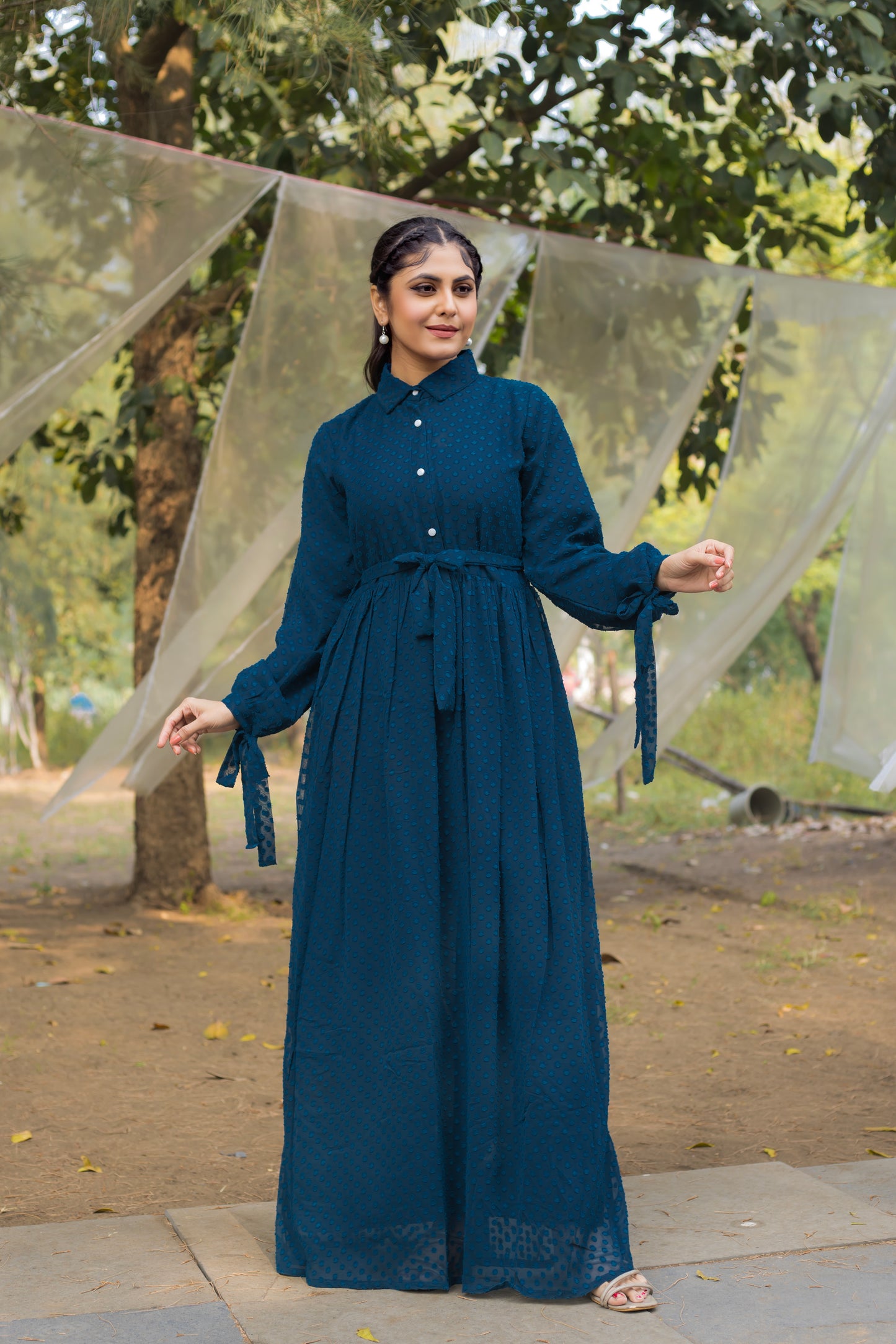 Georgette  Embellished Heavy Abaya Dress for Women