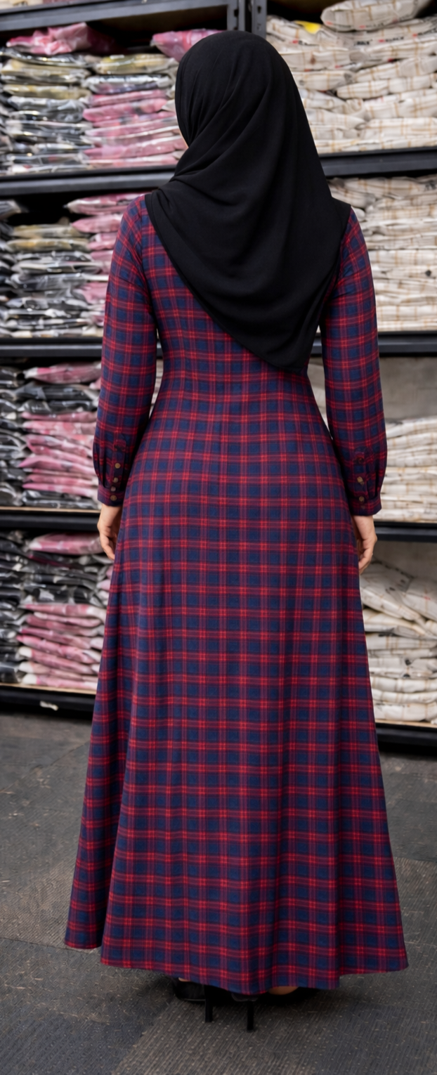 SARINKU RED Cotton fabric no transparency Front Button Open Pattern Chex Print Shirt Style Cuffs Puff Sleeve Pattern With Lining Sleeves With Pocket Front Open Buttons Feeding Friendly Without Dupatta