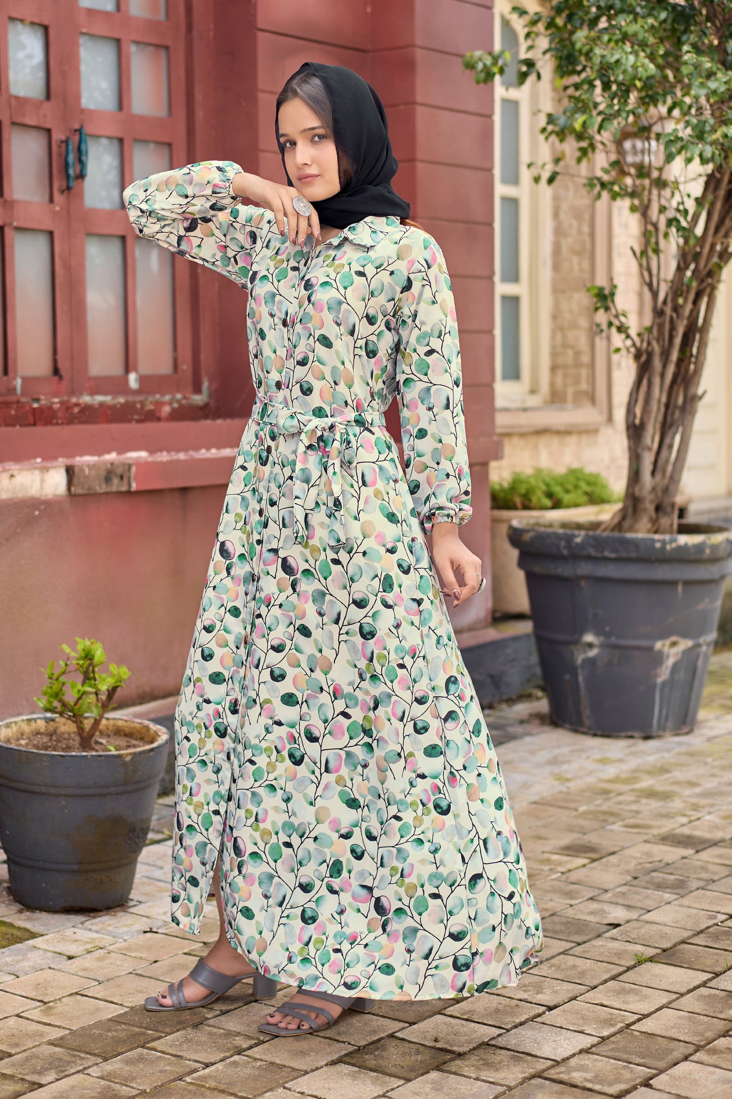 NEW DESIGN FANCY ABAYA FRONT OPEN ABAYA