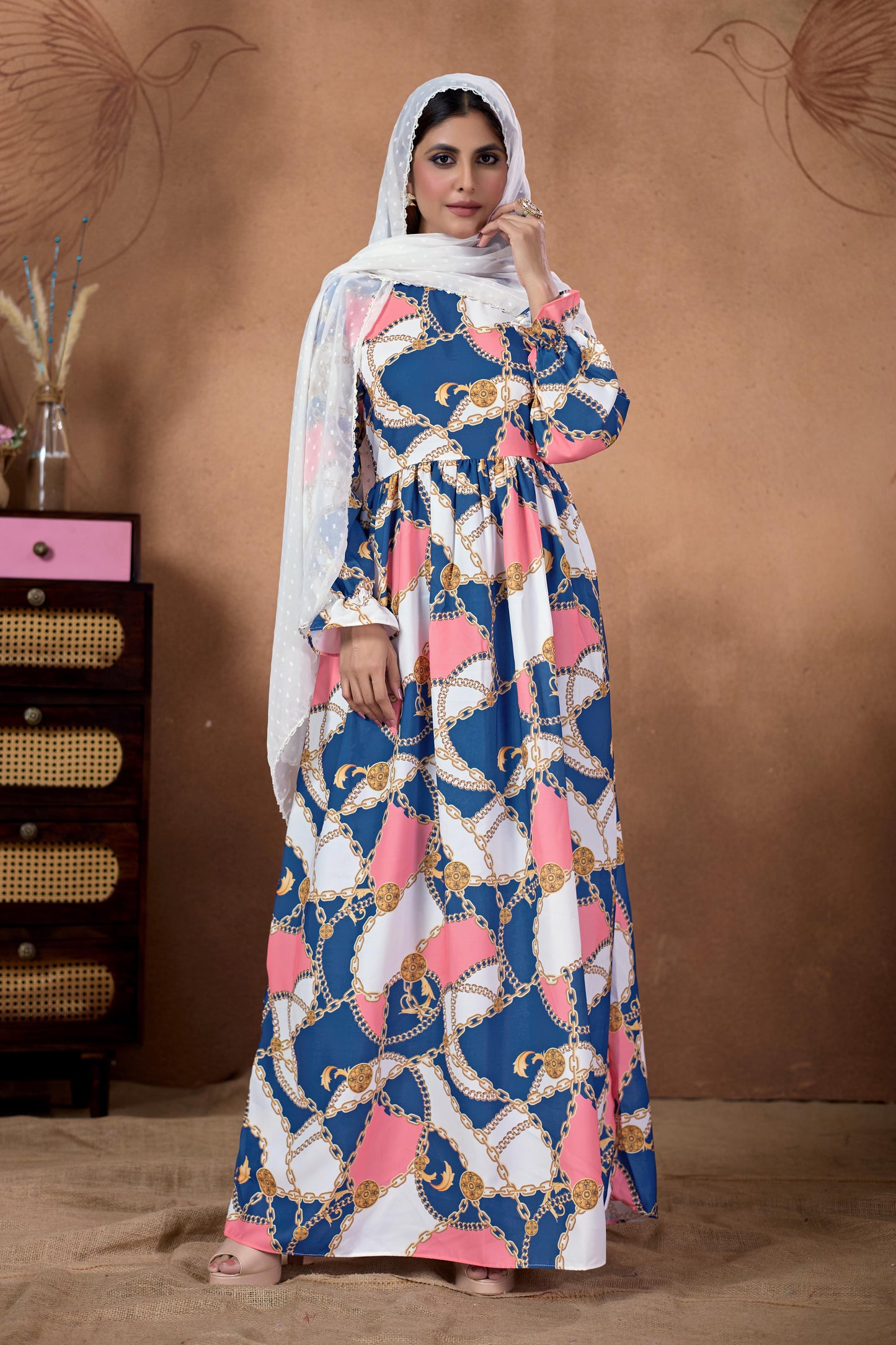 SARINKU Nida Abaya  without Hijab Multicolor