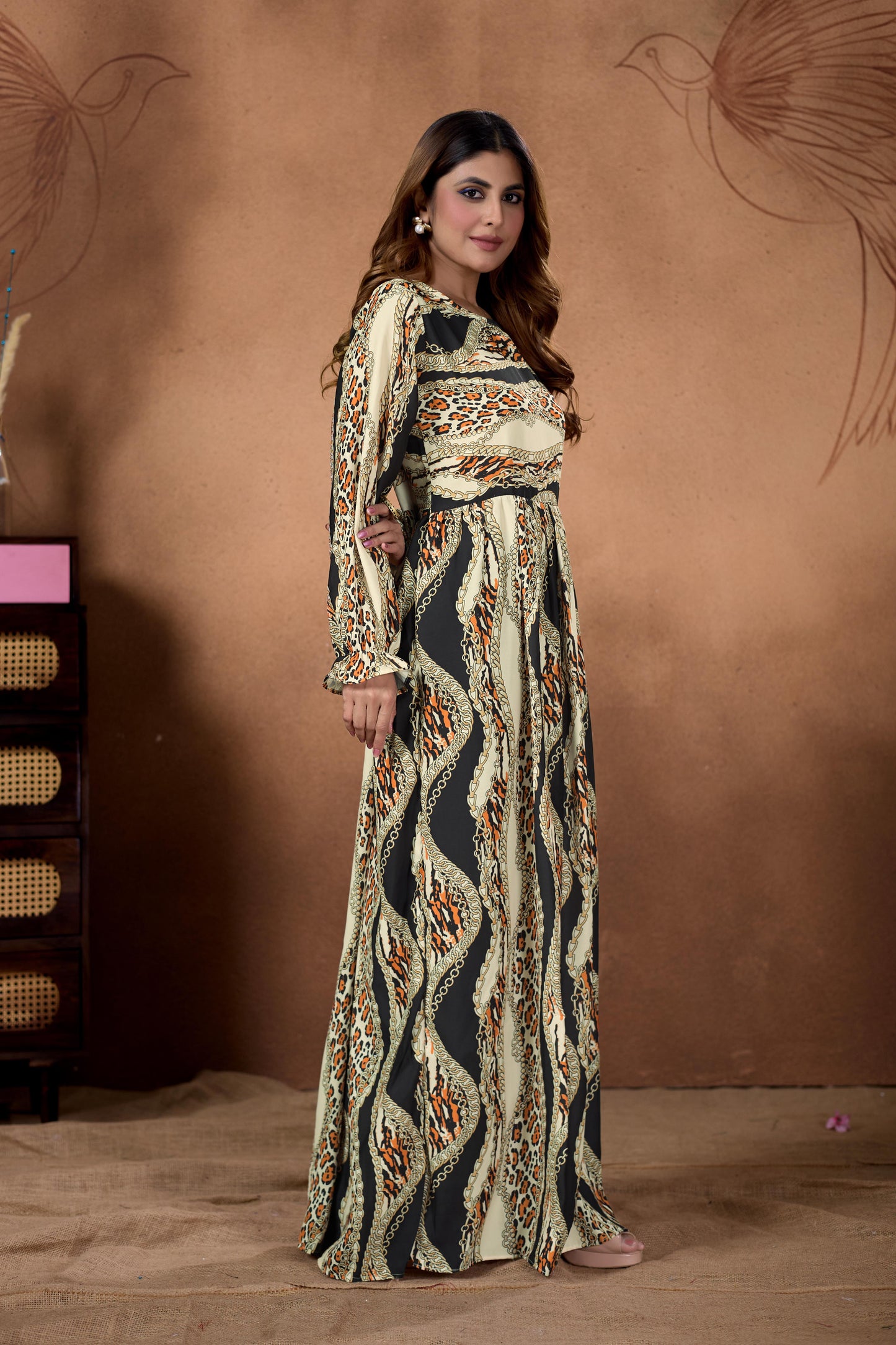 SARINKU  Abaya Nida Fabric Full Sleeve Length Stylish Abaya Dress for Women for Girl's