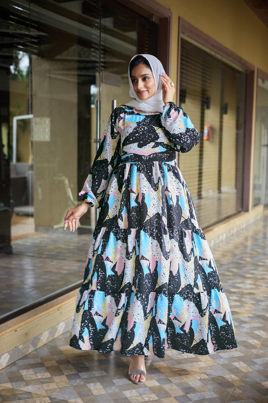 SARINKU Abaya NIDA Fabric Full Sleeve Length Stylish Abaya Dress for Women & Girl's