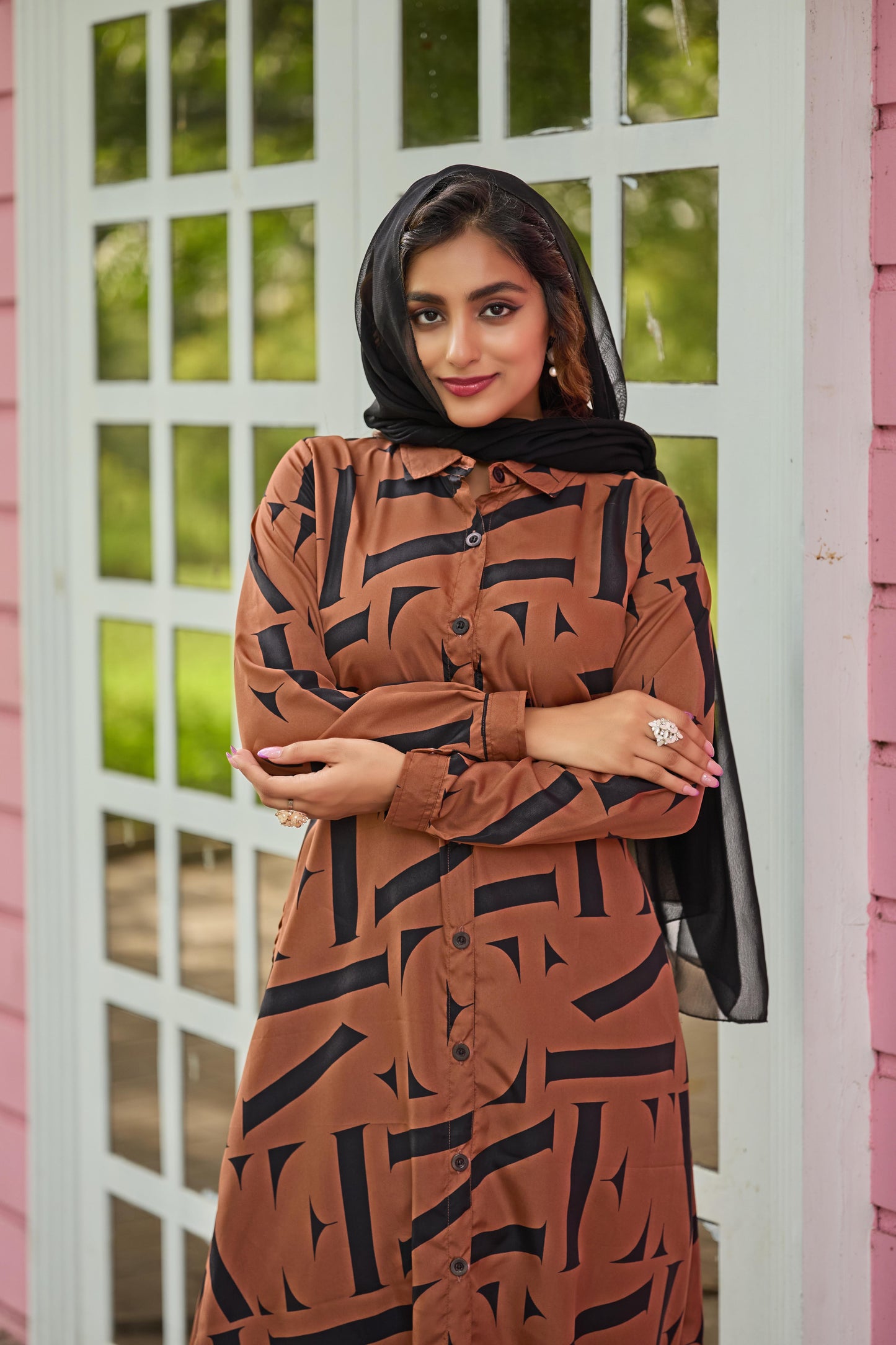 SARINKU Abaya Crepe Fabric Full Sleeve Length Stylish Abaya Dress for Women & Girl's