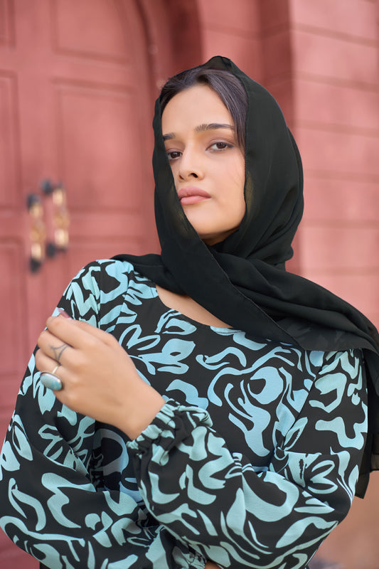 Abaya Georgette Full Sleeve Length Stylish Abaya Dress for Women for Girl