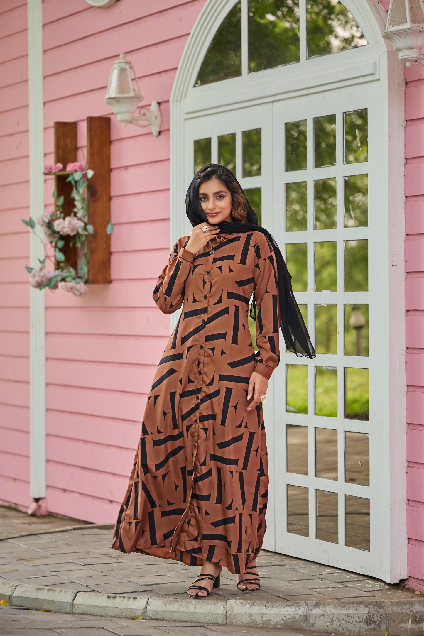 SARINKU Abaya Crepe Fabric Full Sleeve Length Stylish Abaya Dress for Women & Girl's