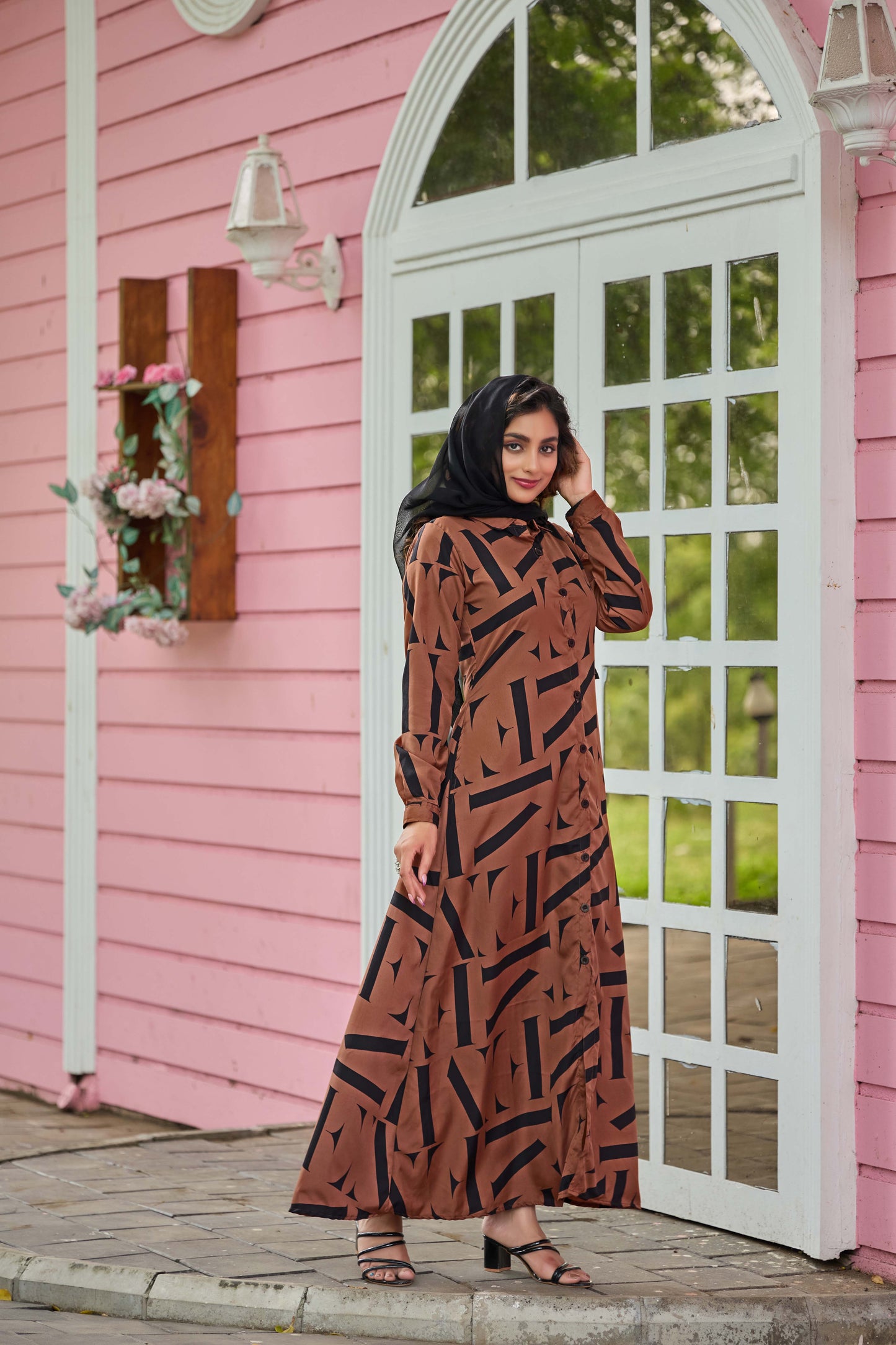 SARINKU Abaya Crepe Fabric Full Sleeve Length Stylish Abaya Dress for Women & Girl's