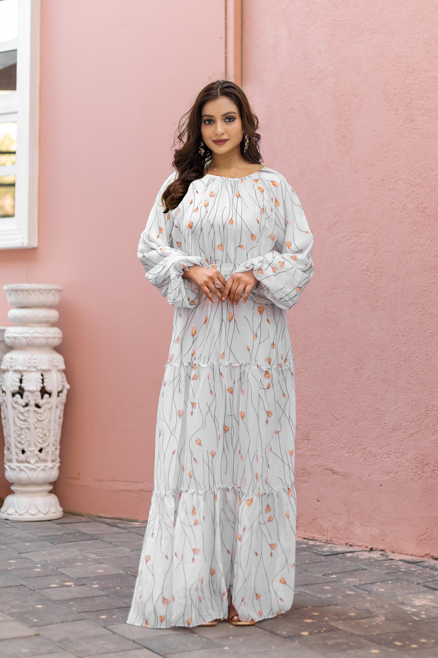 Women's Abaya Dress Fabric Georgette for Women and Girl's Abaya