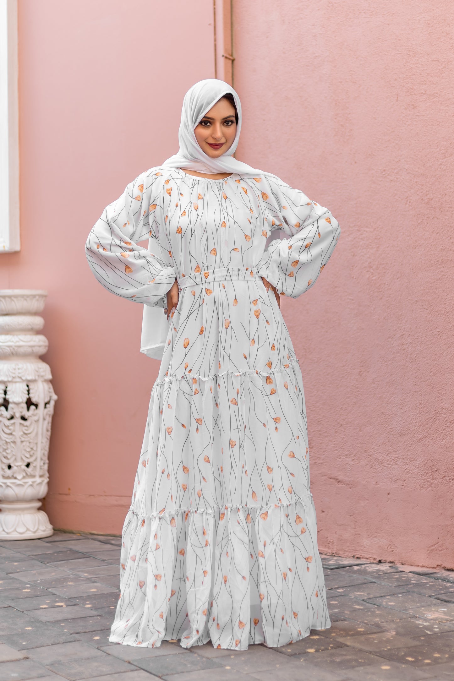 Women's Abaya Dress Fabric Georgette for Women and Girl's Abaya