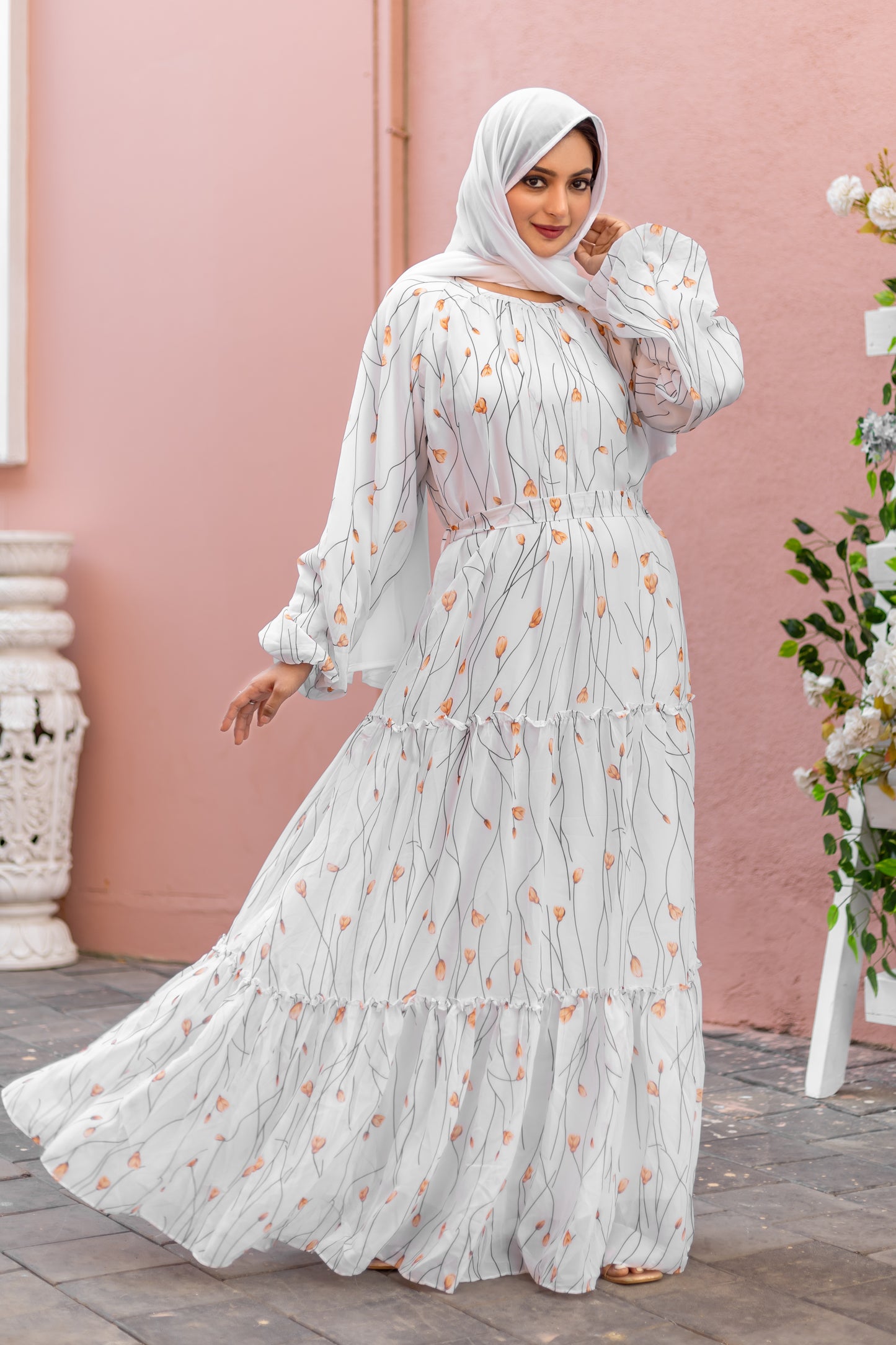 Women's Abaya Dress Fabric Georgette for Women and Girl's Abaya