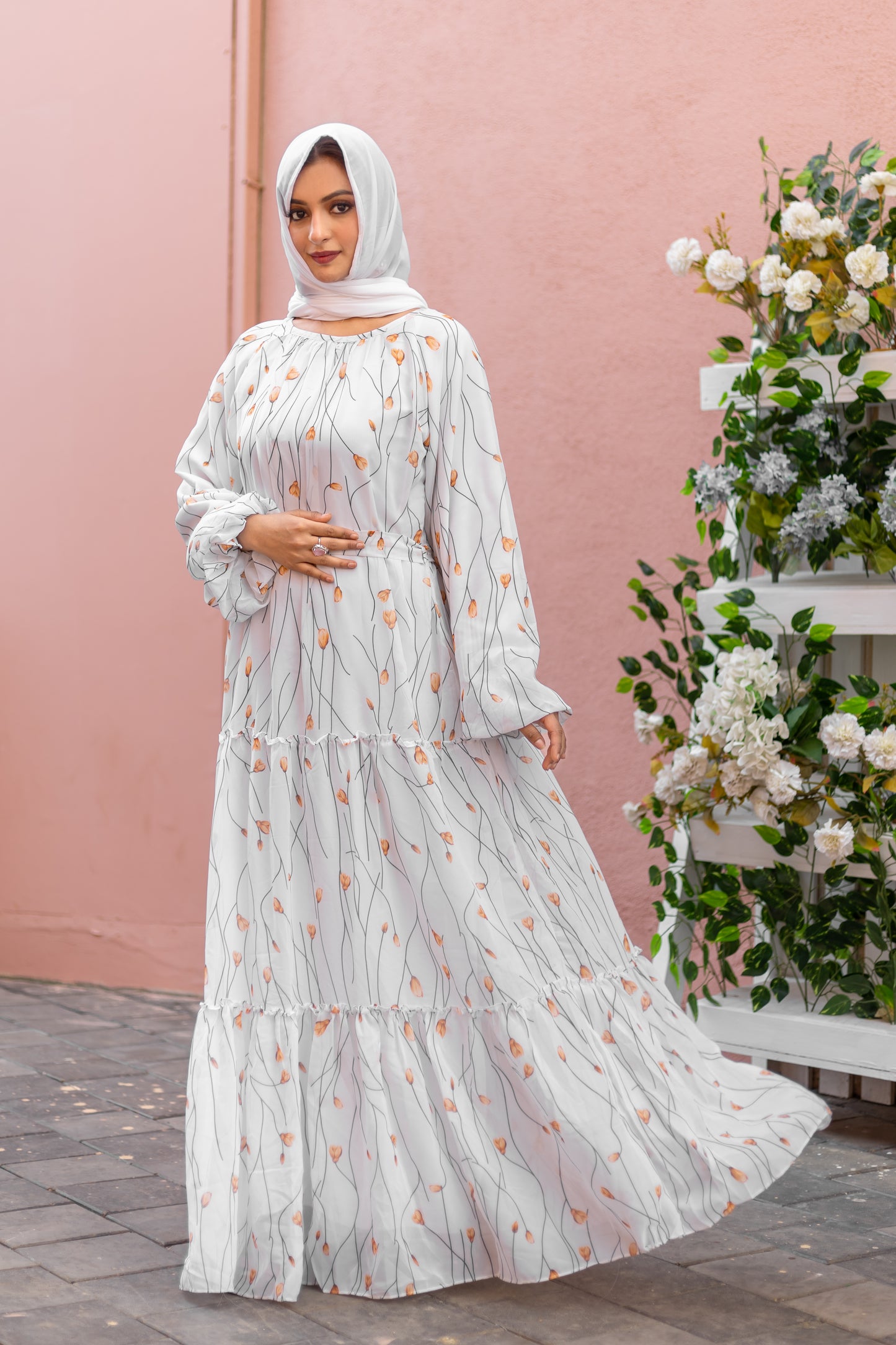 Women's Abaya Dress Fabric Georgette for Women and Girl's Abaya