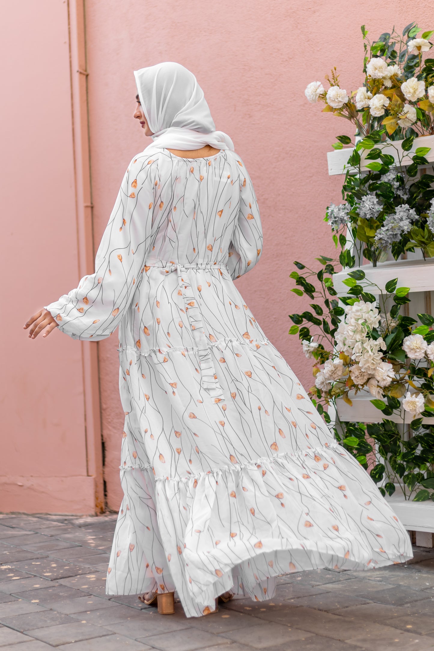 Women's Abaya Dress Fabric Georgette for Women and Girl's Abaya