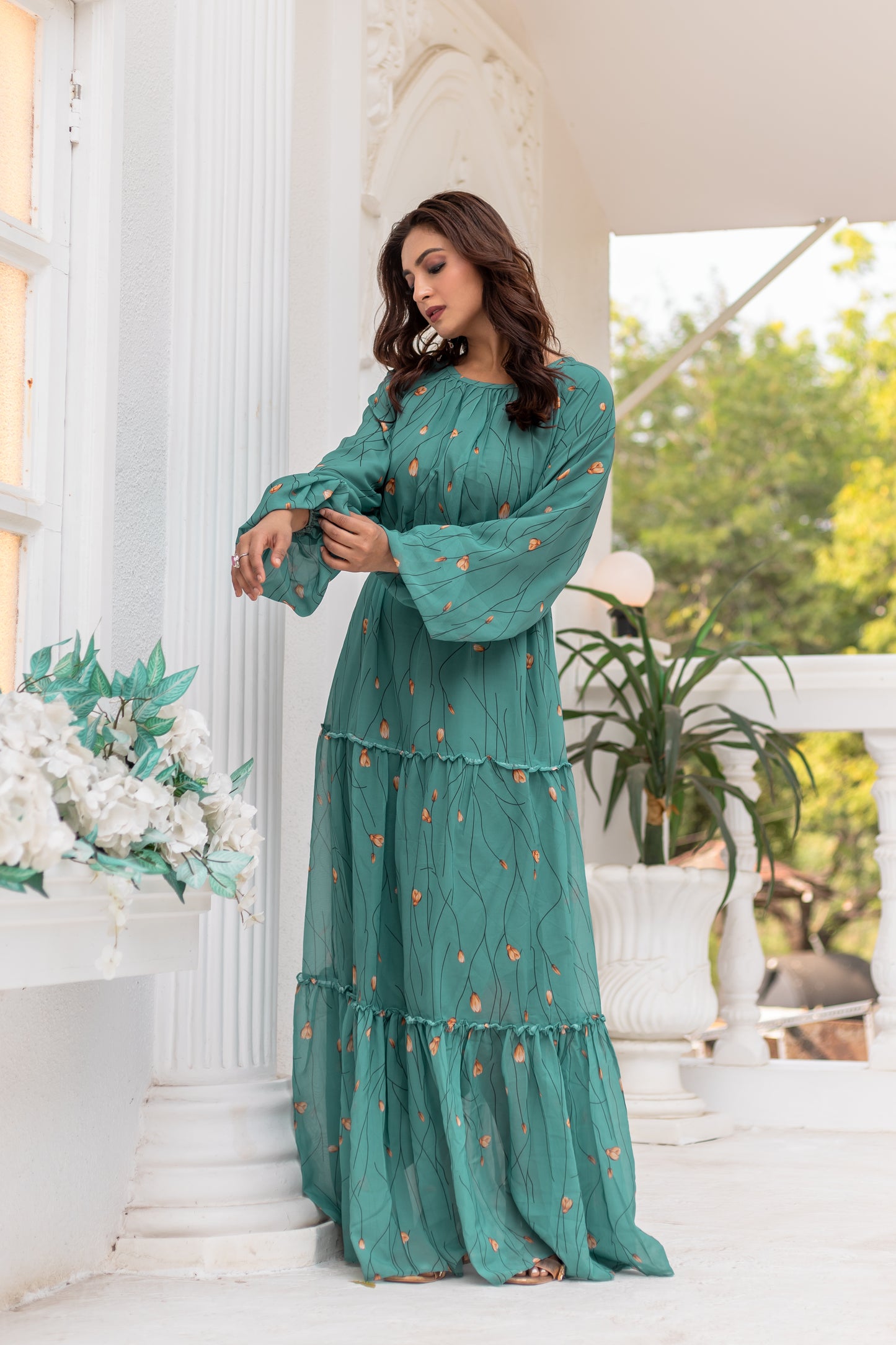 Women's Abaya Dress Fabric Georgette for Women and Girl's Abaya