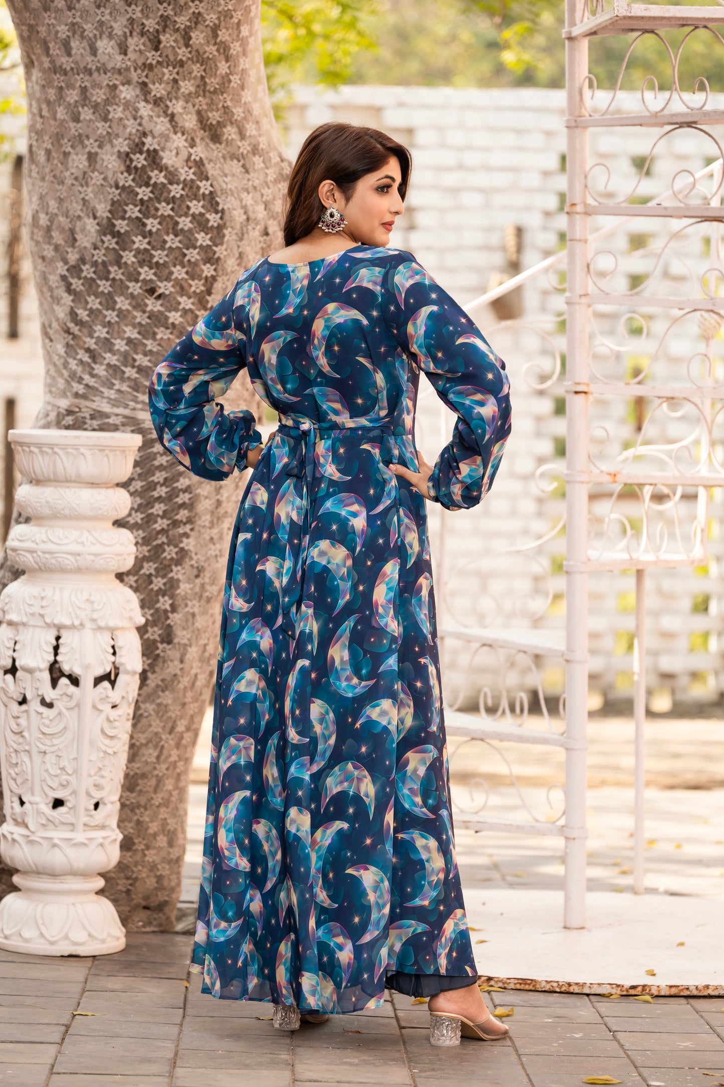 SARINKU NEW DESIGN GEORGETTE CHAND PATERN PRINTED ABAYA