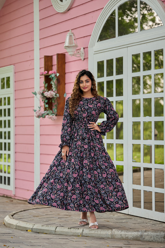 Abaya Dress Made with Crepe Fabric for Women and Girl's Abaya