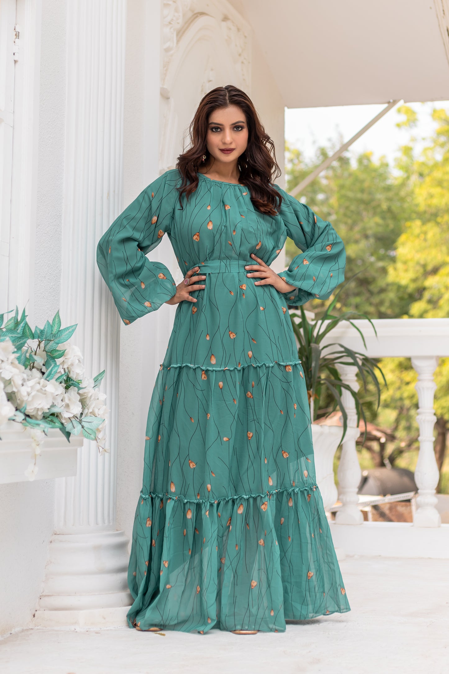 Women's Abaya Dress Fabric Georgette for Women and Girl's Abaya