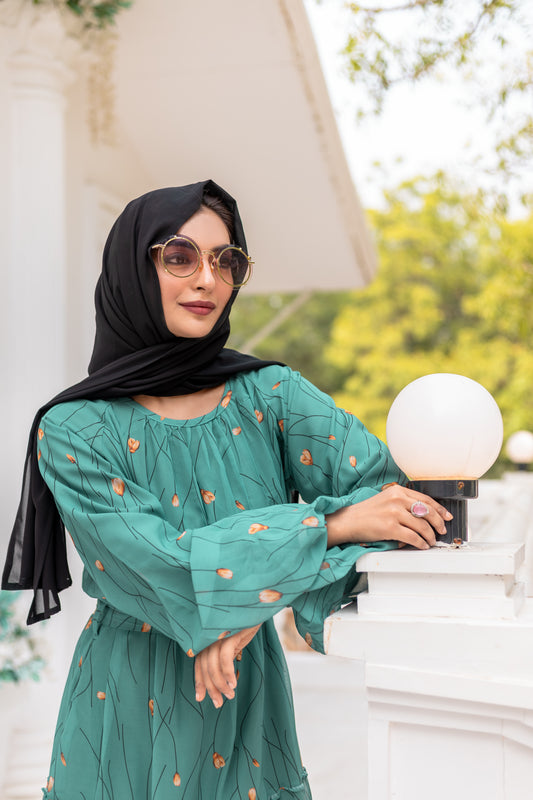 Women's Abaya Dress Fabric Georgette for Women and Girl's Abaya