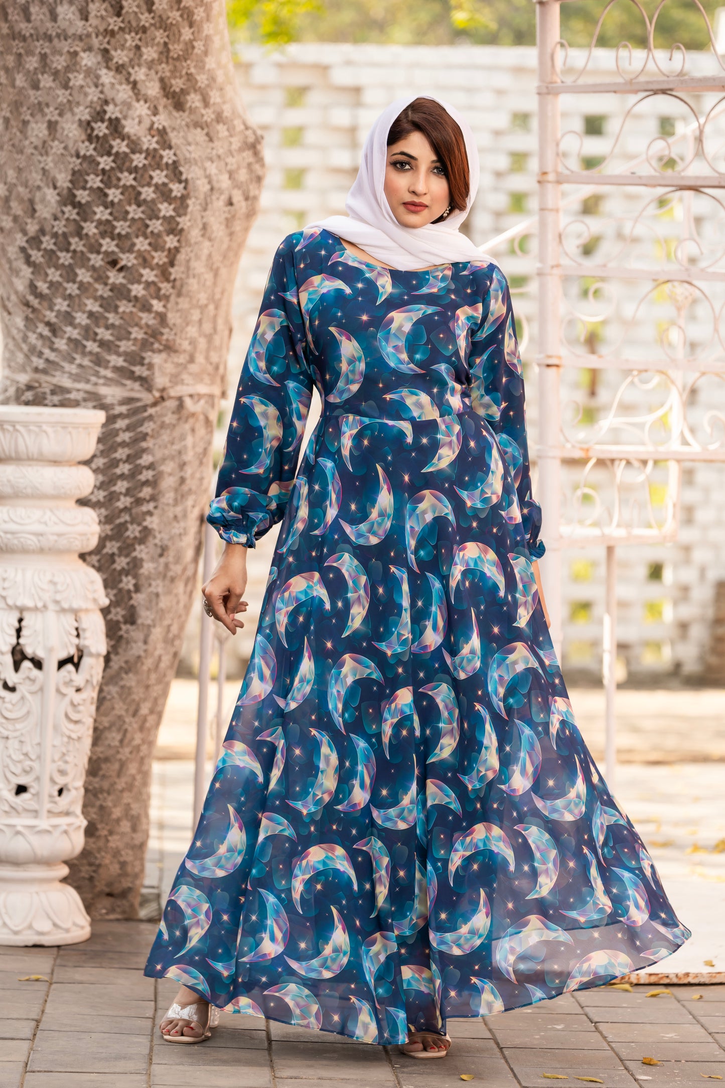 SARINKU NEW DESIGN GEORGETTE CHAND PATERN PRINTED ABAYA